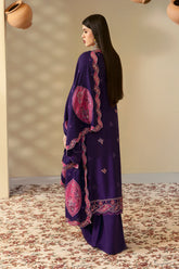 R-1203 | 3Pc Unstitched Suit Embroidered Karandi Collection Reet By Ramsha